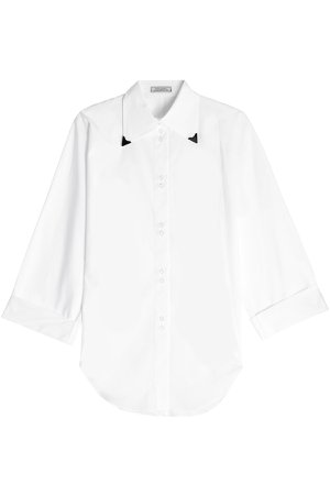 Cotton Shirt with Embellished Collar Gr. FR 40