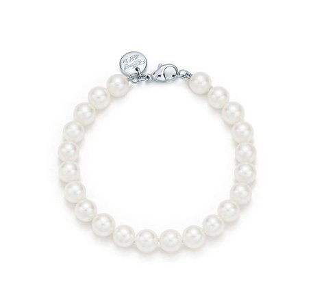 Tiffany Essential Pearls Bracelet of Akoya Pearls with An 18K White Gold Clasp, Size: 7.5 in.