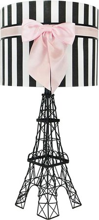 24.5" Eiffel Tower Table Lamp with Bowknot Shade (Pink) - - Amazon.com