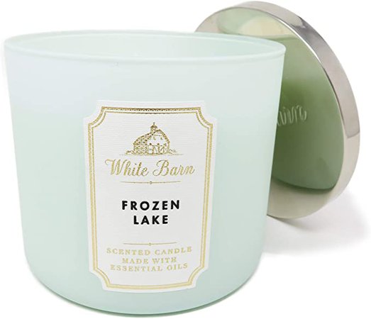 White Barn Bath and Body Works 3 Wick Scented Candle Frozen Lake 14.5 Ounce: Home & Kitchen