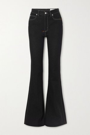 Black High-rise flared jeans | Alexander McQueen | NET-A-PORTER