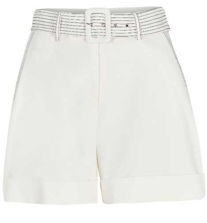 white tailored shorts