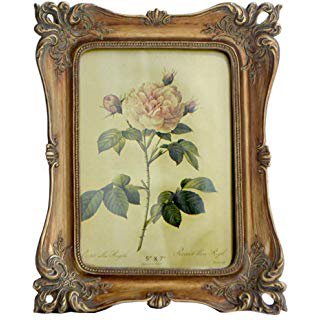 Amazon.com - CISOO Vintage Oval Picture Frame 5x7 Table Top Display Wall Mounting Antique Photo Frame Home Decor (Bronze) -