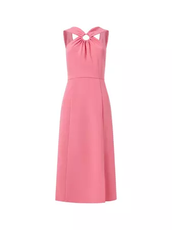 Echo Recycled Crepe Ring Midi Dress Camellia Rose | French Connection US