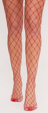 red fish net tights