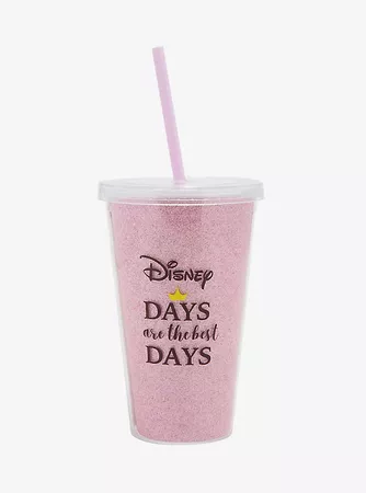 Disney Days Are The Best Days Pink Glitter Travel Cup