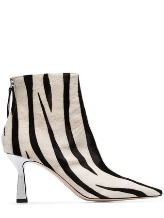 Wandler Lina 75mm Zebra Print Ankle Boots - Farfetch