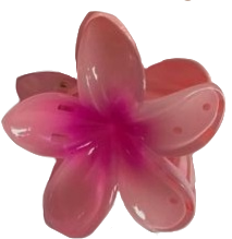 pink hibiscus flower hair claw clips