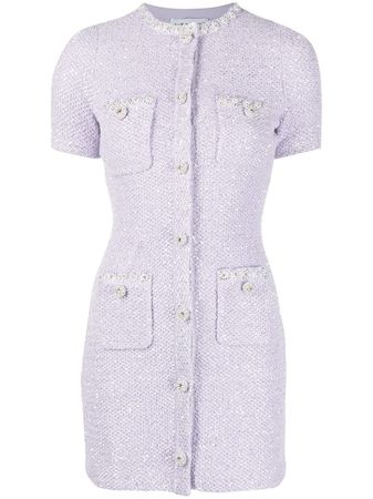 Self-Portrait sequin-embellished Knitted Minidress - Farfetch