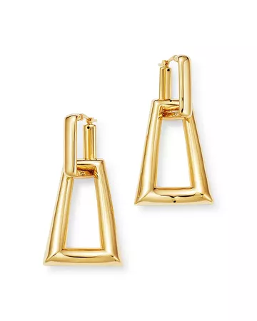 Bloomingdale's Trapezoid Drop Hoop Earrings in 14K Yellow Gold - 100% Exclusive | Bloomingdale's