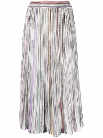 Shop Missoni pleated crochet-knit skirt with Express Delivery - FARFETCH