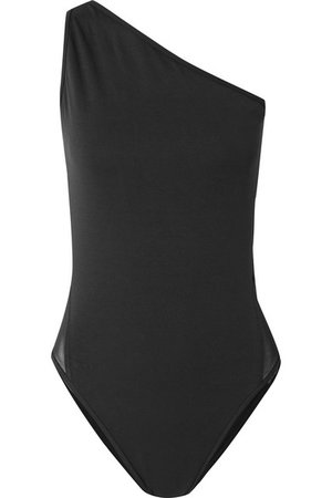 Nike | One-shoulder mesh-trimmed Dri-FIT bodysuit | NET-A-PORTER.COM