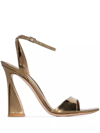 Shop Gianvito Rossi Aura 105mm patent-leather sandals with Express Delivery - FARFETCH
