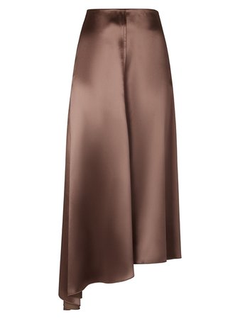 Fendi Asymmetrical Satin Skirt