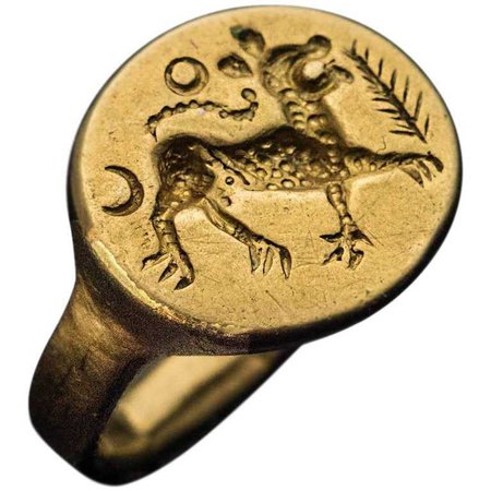 Ancient Roman Gold Signet Ring 2nd Century AD For Sale at 1stdibs