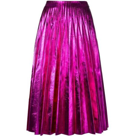 purple pink metallic skirt