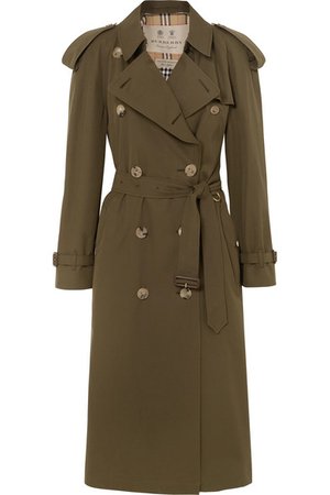 BURBERRY The Westminster Long cotton-gabardine trench coat