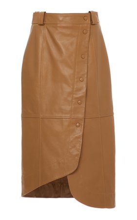 Leather Wrap Skirt by Ganni | Moda Operandi