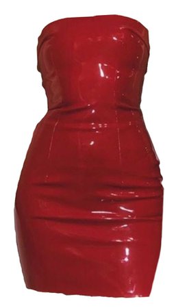 red leather dress