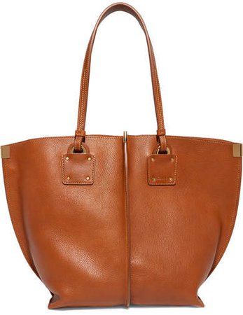 Vick Textured-leather Tote - Tan