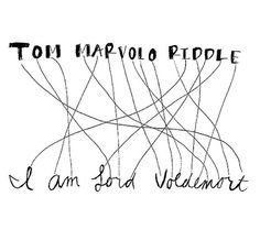 Tom Marvolo Riddle I Am Lord Voldemort text Harry Potter