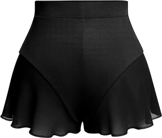 Amazon.com: Women's High Waisted Ruffle Skirted Shorts Gym Workout Rave Dance Bootoms Booty Panties Mesh Sheer Club Mini Hot Pants : Clothing, Shoes & Jewelry