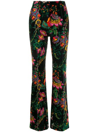 Paco Rabanne floral-print Flared Trousers - Farfetch