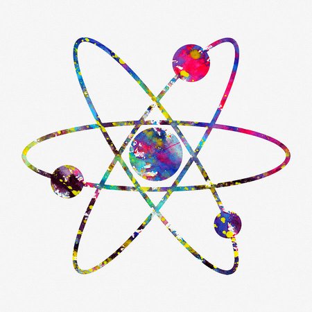 Atom-Colorful Digital Art by Erzebet S