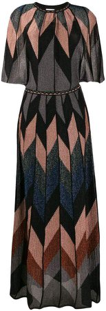 geometric pattern long dress