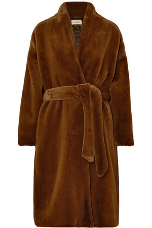 Totême | Chelsea belted faux fur coat | NET-A-PORTER.COM