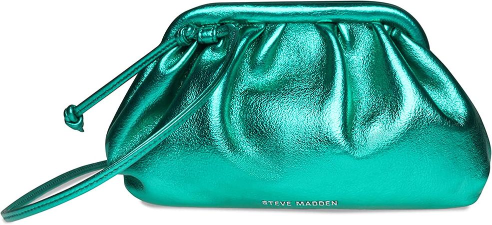 Steve Madden Nikki-A Metallic Clutch Crossbody, Teal: Handbags: Amazon.com
