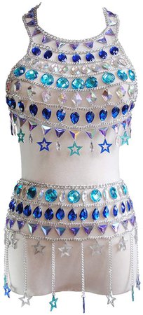 Amazon.com: Connie Cloris Women's Sexy Suit Body Chain (G-Gold Colour Suit): Jewelry