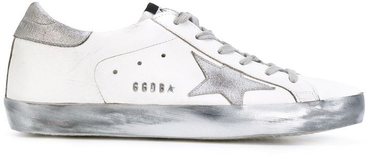 White Silver Sole Superstar sneakers