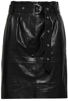 Anblum Belted Leather Mini Skirt