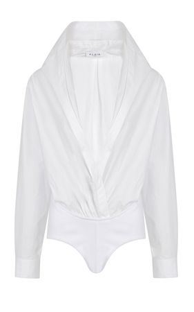 Hooded Cotton-Blend Bodysuit By Alaïa | Moda Operandi