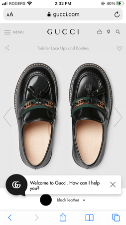 Gucci baby shoes leather