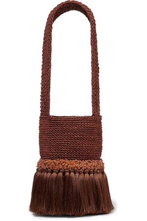 Johanna Ortiz | Little Paws tasseled embellished woven straw tote | NET-A-PORTER.COM
