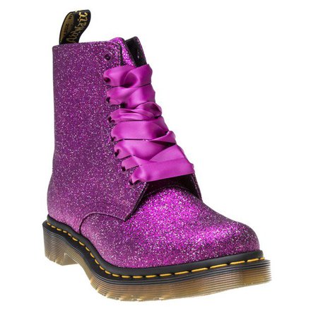 Womens Purple Dr. Martens 1460 Pascal Glitter Boots at Soletrader