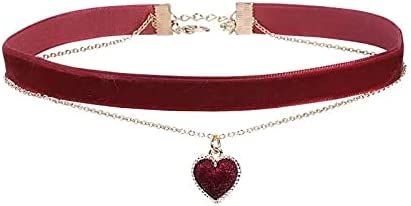 Amazon.com: MOMOCAT Black Heart Love Velvet Adjustable Choker Necklace for Women Goth Ghoker Small Heart Necklaces Chocker: Clothing, Shoes & Jewelry