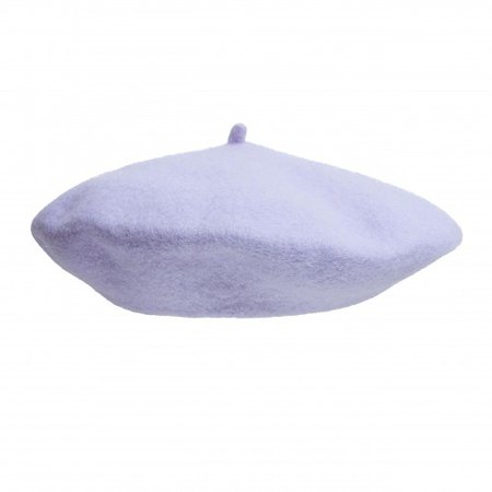 100% Wool beret with antenna - Light purple Millinery Hat Supply & HandMade Folk Items Company Jedrzejko | World-Wide Online Shop