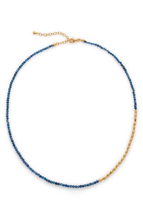 Monica Vinader Mini Nugget Stone Beaded Necklace | Nordstrom
