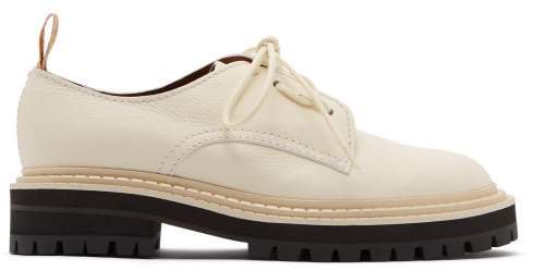 Lace Up Leather Shoes - Womens - White