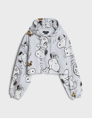 Cropped Snoopy sweatshirt - New - Bershka United States
