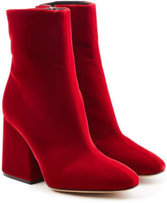 Red Velvet Boots