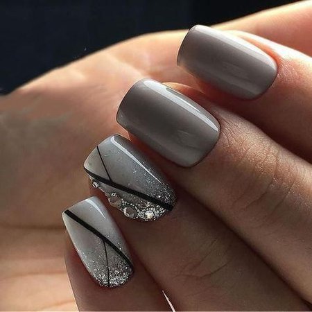 elegant gray nail designs - Google Search