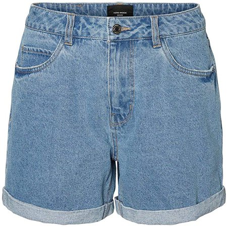 Vero Moda Women's Vmnineteen Hr Loose Shorts Mix Noos, Blue (Light Blue Denim Light Blue Denim), 8 (Size: X-Small): Amazon.co.uk: Clothing