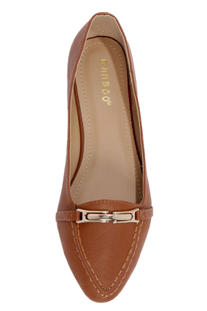 Cute Brown Shoes - Pointed Loafers - Brown Flats - $26.00