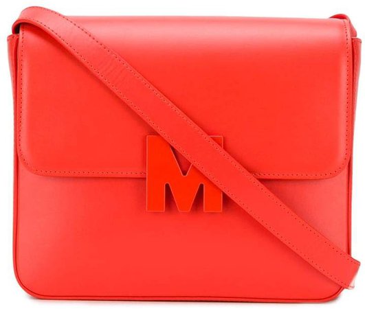 M logo shoulder bag