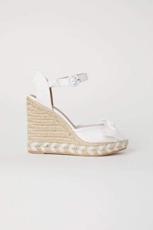 Wedge-heel Sandals - White
