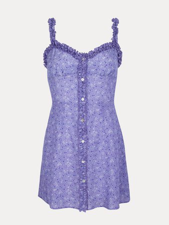 The Julia Purple Haze | Silk Floral Mini Dress | Réalisation Par